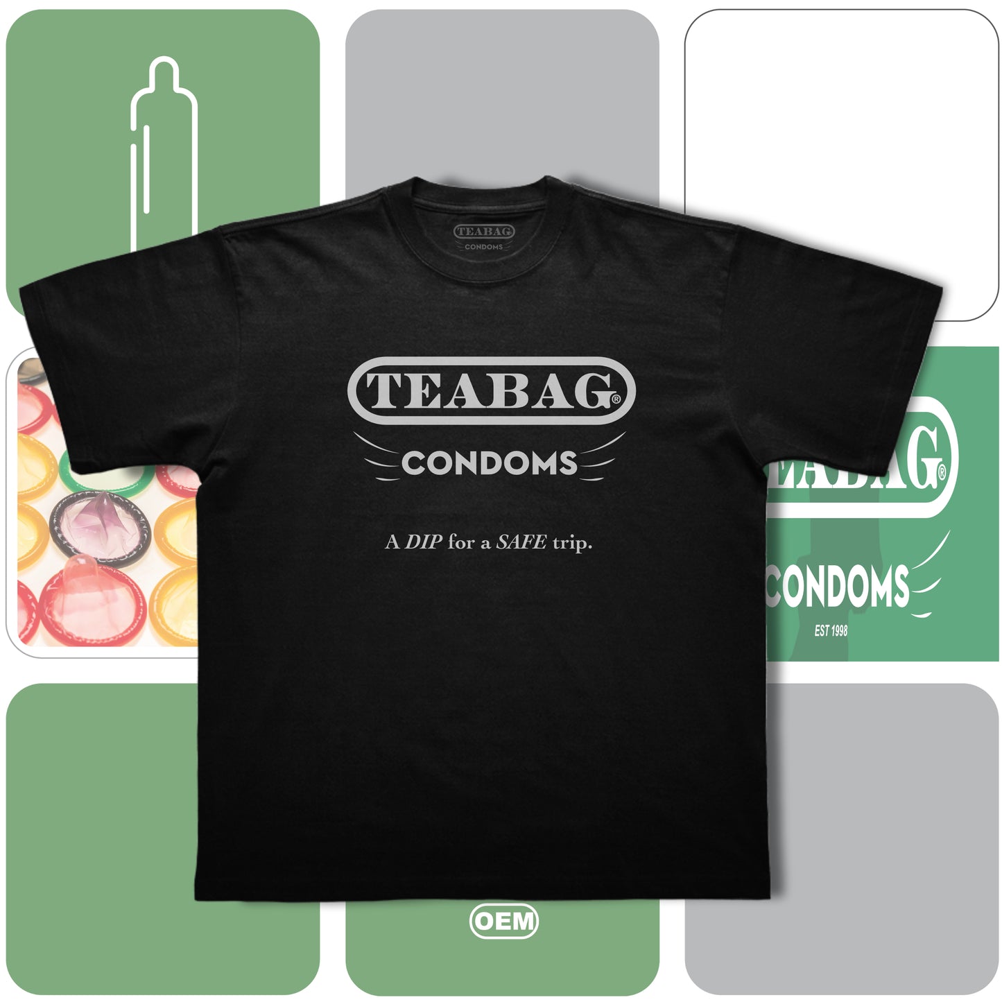 Teabag Short Sleeve Tee - TeaCup Condoms