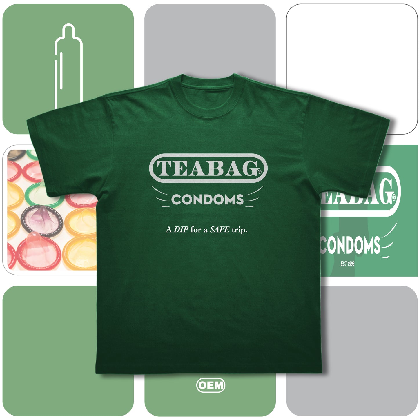 Teabag Short Sleeve Tee - TeaCup Condoms