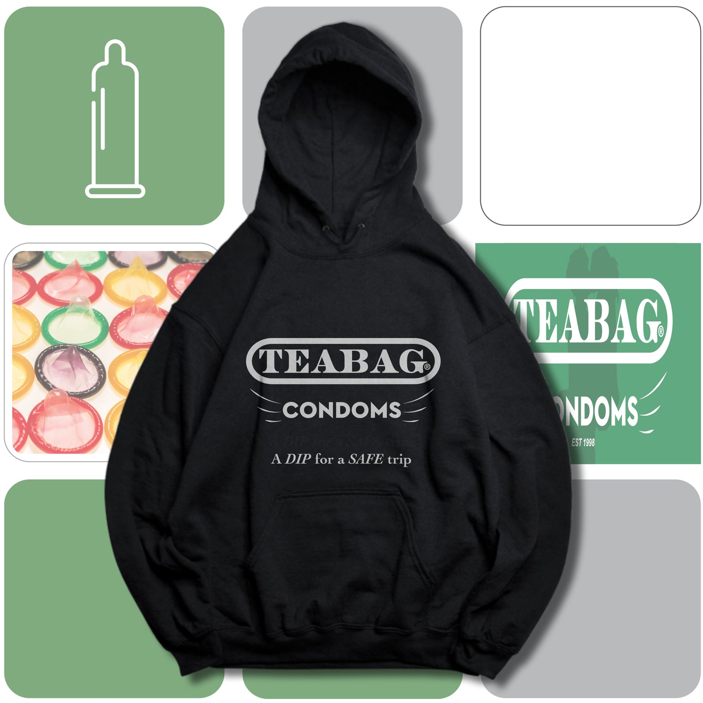 TEABAG Pull-over Hoodie - TeaCup Condoms